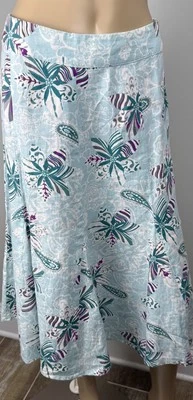 JM Collection Size 10 A-Line Linen Side Zip Unlined Midi Length Women’s Skirt - Image 1 of 4