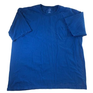 Stafford Mens Classic Fit  Performance Heavy Weight Pocket Tee  Blue Size XXL - Picture 1 of 8