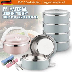 Lunchbox 4 Etagen Isolierbehälter Speisegefäß Thermobehälter Essenbox Brotdose - Bild 1 von 23