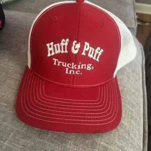Huff & Puff Trucking, Inc. Hat Red Trucker Cap - Picture 1 of 7