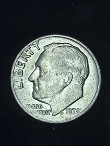1973 P Roosevelt Dime circolata - Foto 1 di 2