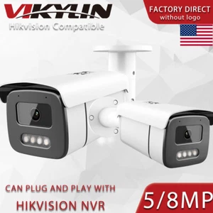5MP/8MP 4K HIK Compatible Bullet Security Waterproof Outdoor Ip camera US - Picture 1 of 18