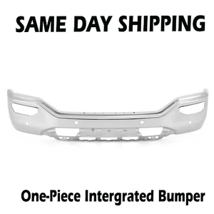 Front Bumper For GMC Sierra 1500 Truck 2016-2018 Chrome Steel With Park Assist - Picture 1 of 12