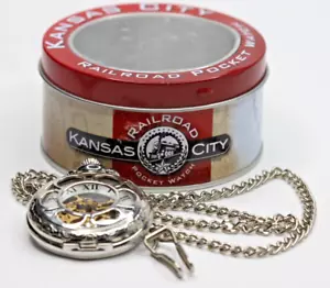 Skeleton Pocket Watch Kansas City Railroad 1874 Jesse James Train Robbery WORKS - Picture 1 of 13