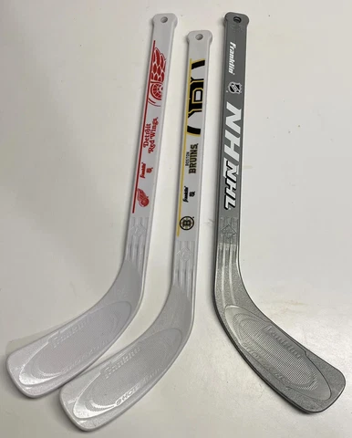 Franklin NHL Mini Shot Zone Knee Hockey Sticks Lot Of 3 Boston Bruins,Red Wings Cover