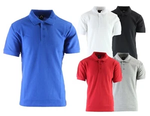 Men's BIG TALL POLO Style Shirts 3-Button Pique Shirts Short Sleeve - Picture 1 of 15