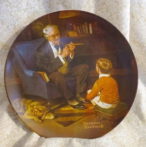 Placa coleccionable NORMAN ROCKWELL The Tycoon Certificado de autenticidad incluido Knowles usado - Imagen 1 de 5