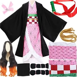 Demom Slayer Kamado Nezuko Costume Kimetsu No Yaiba Anime Cosplay Costumes - Picture 1 of 16