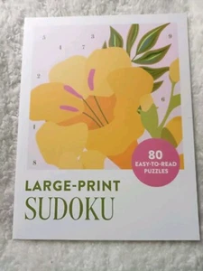 Sudoku Large Print 80 Easy To Read Puzzles - Picture 1 of 3