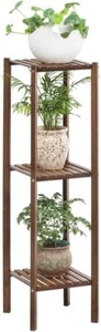 COPREE Bamboo Utility 3 Tier Plant Stand Rack Multiple Flower Pot Walnut - Picture 1 of 6