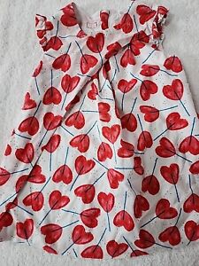 Catimini Girls Lollipops Hearts Dress Size 2T Preowned