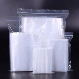 GRIP SEAL BAGGIES CLEAR RESUSABLE POLY BAGS - Picture 1 of 3