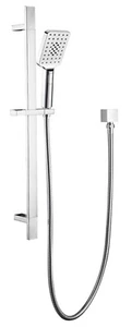 Brand New- Trade Range- Square Multifunction Sliding Shower On Rail-CHROME - Picture 1 of 3