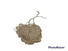 Vintage Handmade Battenburg Lace Doily Christmas Ornament Heart