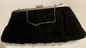 Vintage Mary Kay schwarz Samt Clutch Abend Handtasche Handtasche Hochzeit formell 12" L - Bild 1 von 10