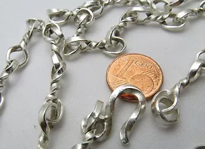 MATURE DESIGN - HANDMADE ANTIQUE STYLE KNOT CHAIN - 999 FINE SILVER - Picture 1 of 7