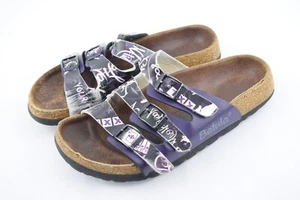 Betula by Birkenstock Florida Gr. 38 lila Muster Sandalen Hausschuhe 3-Riemer - Imagen 1 de 6