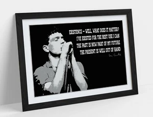 IAN CURTIS QUOTE -ART FRAMED POSTER PICTURE PRINT ARTWORK- BLACK & WHITE - Picture 1 of 10