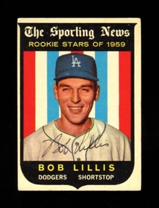 1959 TOPPS BOB LILLIS #133 DODGERS SIGNED AUTOGRAPH VINTAGE - Picture 1 of 1