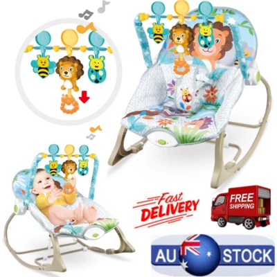 Baby Rocker Bassinet Infant Kids Swing Chair Toddler Newborn Music Toy Bouncer - image 1 of 4