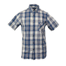 NEW Freeman's Sporting Club Blue Plaid Cotton Short Sleeve Shirt Size L $170