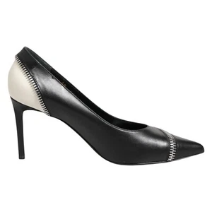 SAINT LAURENT Shoes White Black Leather Pointed Toe Heels EU36 / US5.5 900usd - Picture 1 of 10