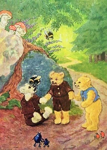 Cosce. - Thiele, Margarete. Cosa hanno vissuto tre piccoli orsi nel bosco. 1925 - Foto 1 di 2