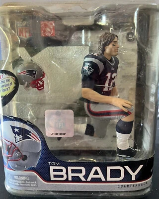 Tom Brady McFarlane NFL New England Patriots Series 27 Blue Jersey Long Hair - Image 1 of 4