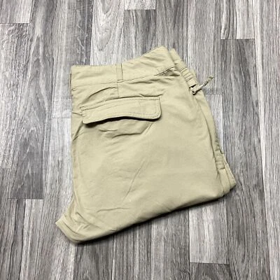 Pantalones cargo REI UPF 30+ elásticos de tiro medio convertibles caqui para mujer talla 10 Foto 1 de 4