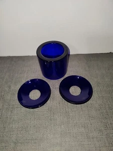 Cobalt Blue Votive Candle Holder & Set of Bobeche Tapered Candle Holders - Picture 1 of 8