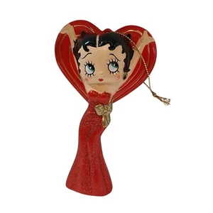 Vtg 90s KFS/FS Betty Boop Arms Up Heart Shimmer Red Dress Figurine Ornament 4.75 - Picture 1 of 7