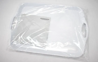 Kaqahido Large Melamine Serving Trays 17.5" x 12" Platter White Plastic 2 Pack - Image 1 of 4