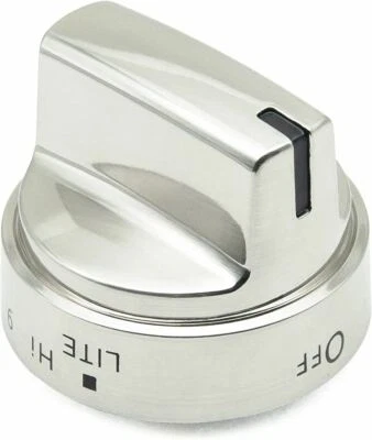 Stainless Steel Control Knob Compatible with GE Gas Range Stove WB03X24818 - Image 1 of 4