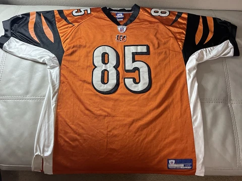 Throwback Sewn Reebok Cincinnati Bengals Chad Ochocinco Johnson Jersey Size 50 L Cover