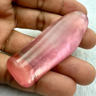 LAB CREATED 51.15 G SUNRISE PEACH PADPARADSCHA ORANGE SAPPHIRE ROUGH CORUNDUM - Image 1 of 3