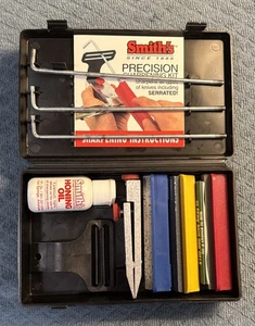 SMITH'S Precision Sharpening Kit W/Hard Case Knife Sharpener Straight & Serrated - Picture 1 of 2