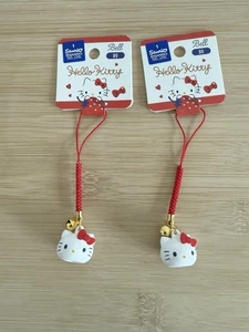 2 Set Of Sanrio Hello Kitty Bell Charm Straps 4 in Japanese Souvenir Japan Cute - Picture 1 of 8
