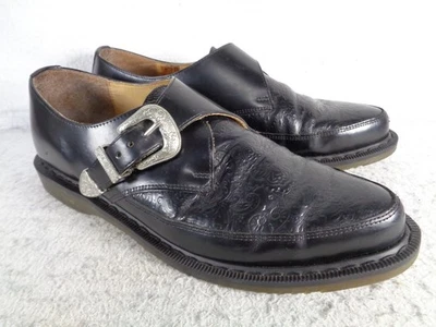 Dr Martens Martel Monk Strap Buckle Creeper Shoe Mens US 9 Black Leather - Image 1 of 4