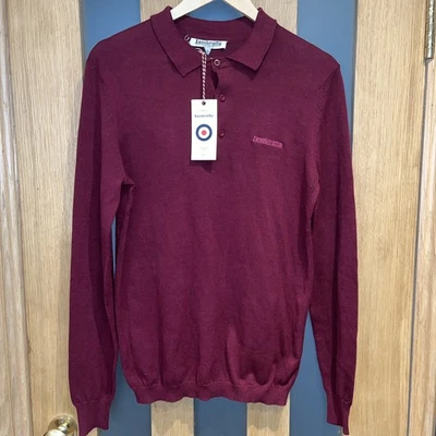 Lambretta small Men’s burgundy cotton Jumper New With Tags - Image 1 of 3
