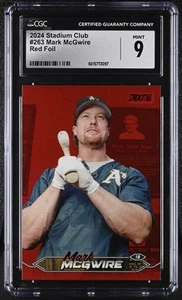 2024 Stadium Club Mark McGwire #263 Red Foil Baseball CGC 9 - Picture 1 of 2