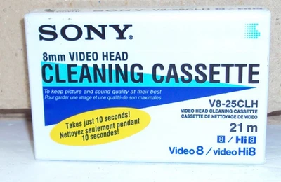 Videocámara Sony V8-25CLD casete de limpieza de cabezal de video 8 mm / Hi8 / Digital8 NUEVA Foto 1 de 2