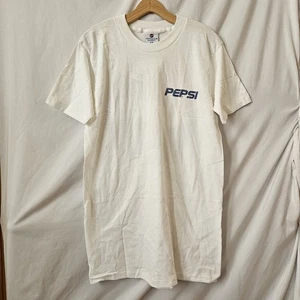 T-Shirt Pepsi weiß S/M Baumwolle Einzelnaht Vintage neu Etikett USA T12 - Bild 1 von 13