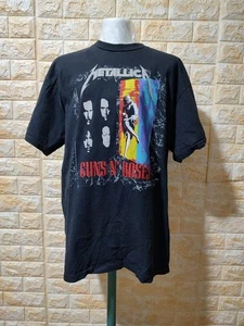 Metallica Guns N Roses T-shirt Black XL - Picture 1 of 17