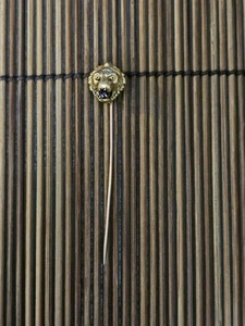 10k Garnet Lion Yellow Gold Stick Pin (Antique) - Picture 1 of 13