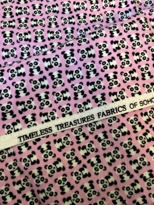 Panda Bear Flannel Fabric For Quilting, Sewing & Crafts - Image 1 of 4