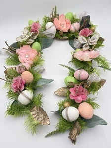 EASTER Capiz Gold Embellished Eggs Butterfly 5ft GARLAND - Picture 1 of 12