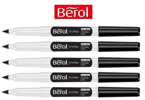 Berol Drywipen Whiteboard Fine Tip Pen - Black Various Packs - Picture 1 of 6