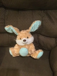 GOFFA 9.5 in Animated Beige Plaid Rabbit Bunny sings & dances "Bunny Hop" - Picture 1 of 2