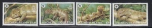 SOLOMON ISLANDS Prehensile-tailed Skink (World Wildlife Fund) MNH set - Picture 1 of 1