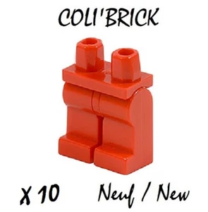 Lego 970c00 Jambe - 10x Pantalon / Minifig hips ang leg - Rouge / Red - NEUF - Imagen 1 de 1